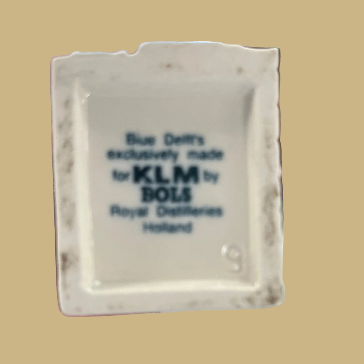 Vintage KLM Delft Blue miniature Dutch canal house #9
