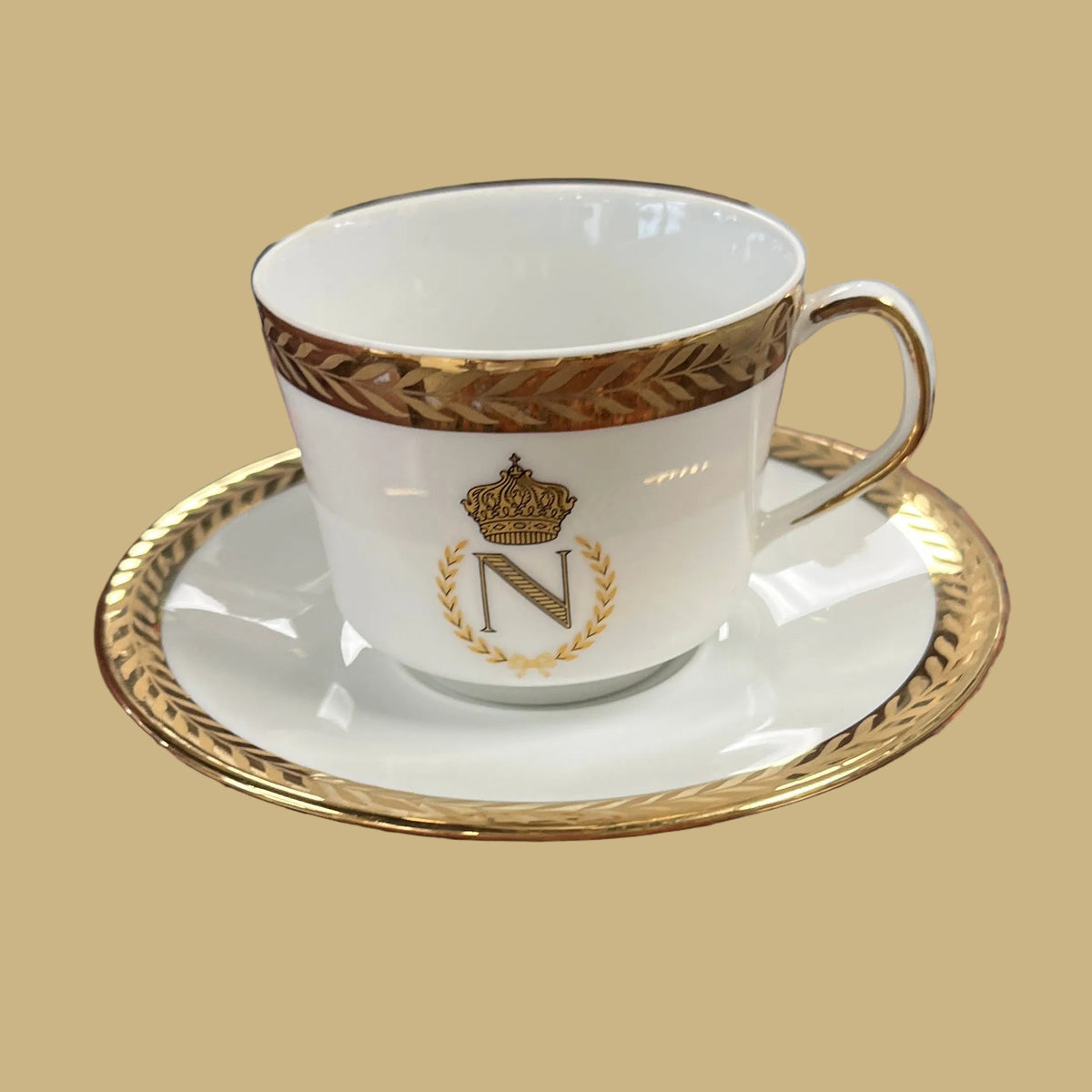 Vintage Belgium Teacup & Saucer by Laekem