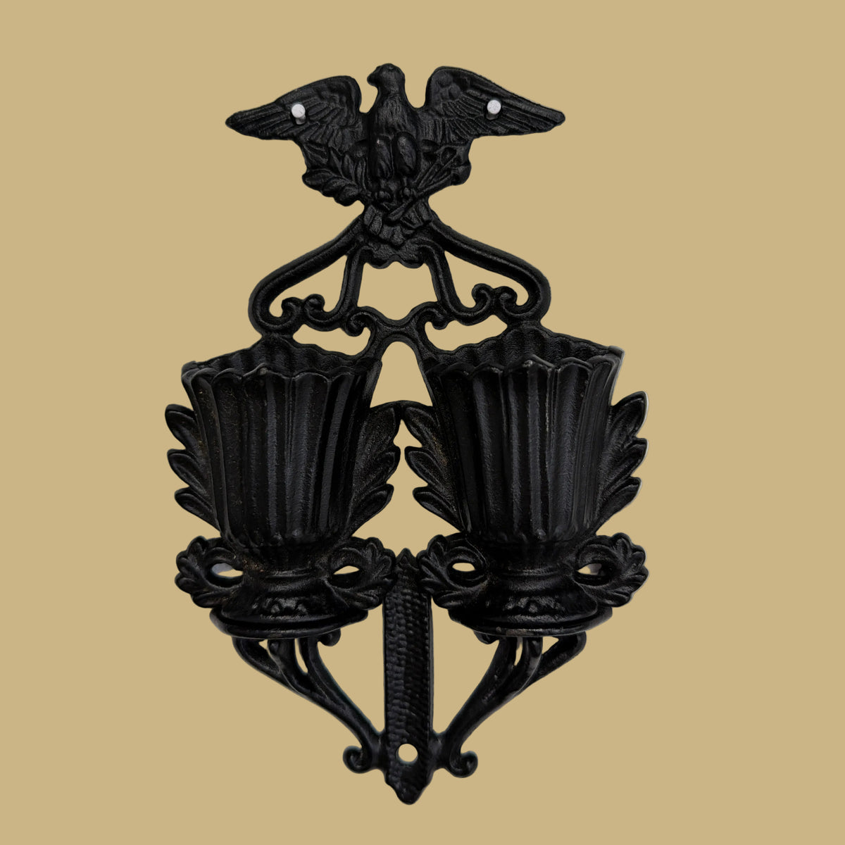 Victorian Cast Iron Double Match Safe