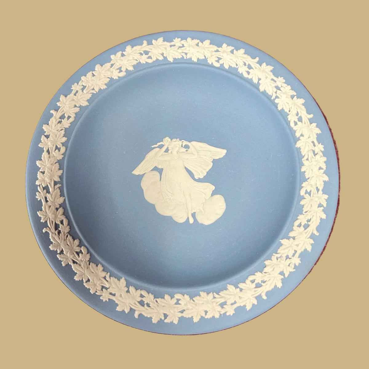 Wedgwood Jasperware Ring Dish w/Winged Angel