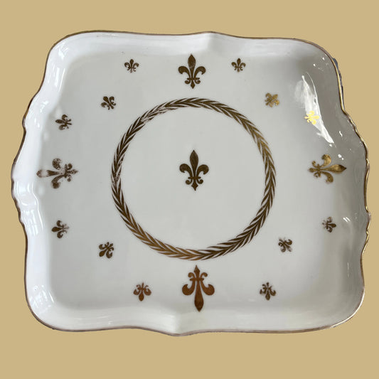Limoges Fleur de Lis Plate