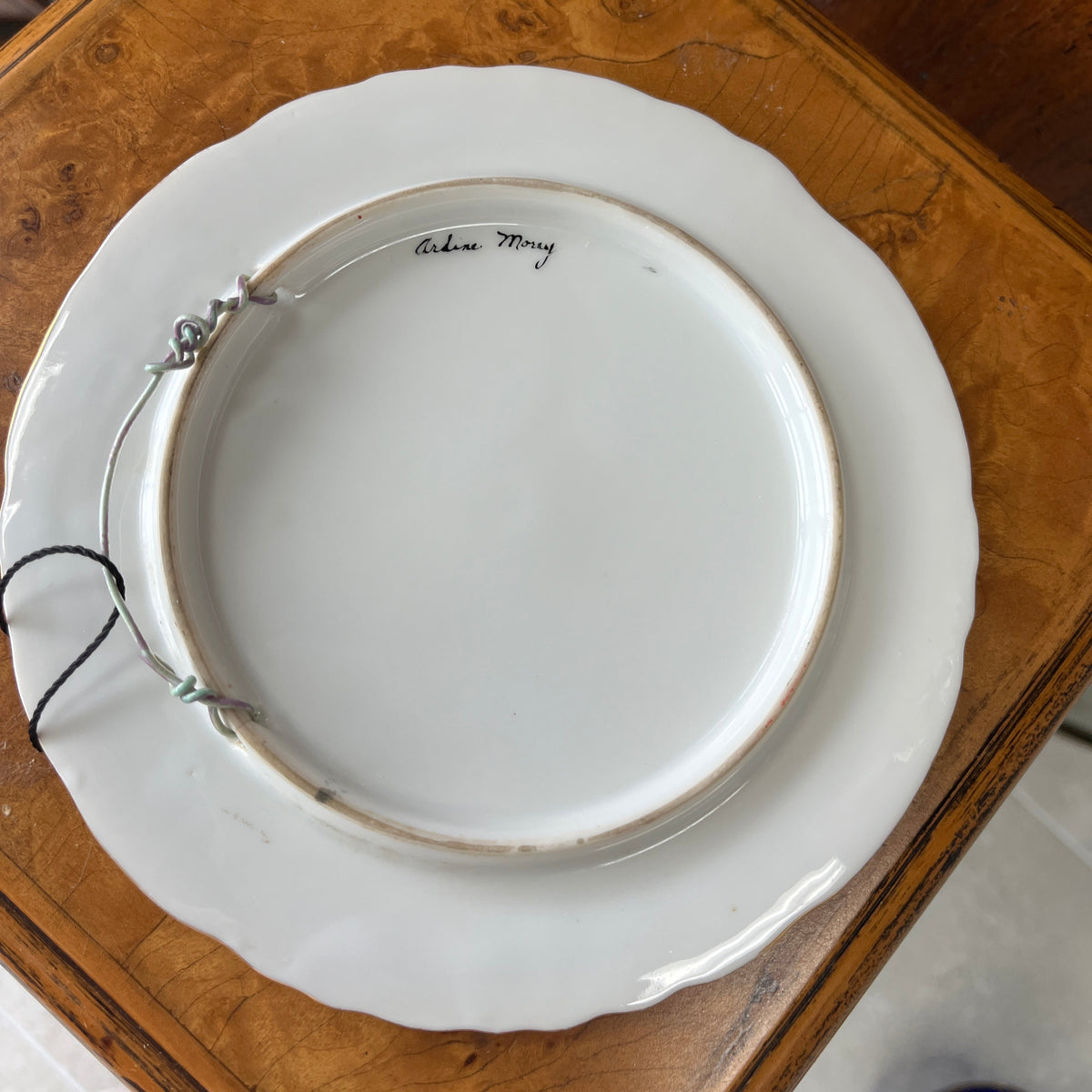Hand Painted Plate Signed by A. Morey