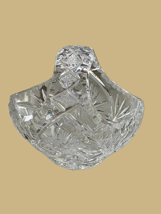 Hand Cut Crystal Basket