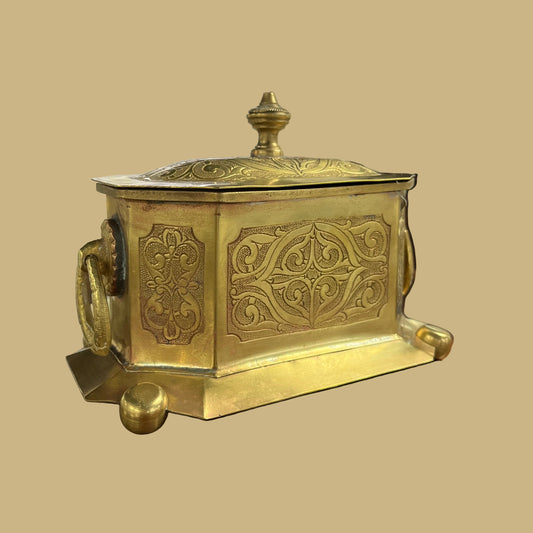 Antique Brass Trinket Box