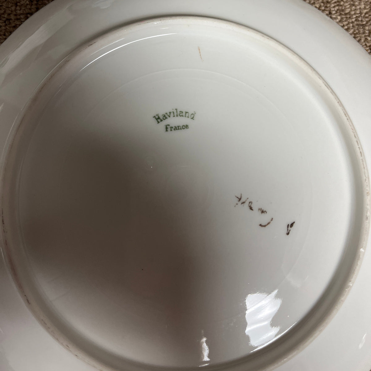 Vintage Haviland Hand Painted Rose Plate