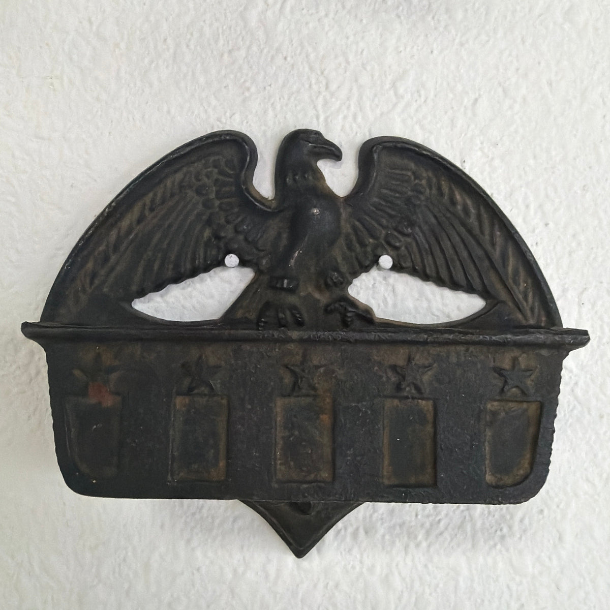 Vintage Cast Iron Wilton Eagle Match Safe
