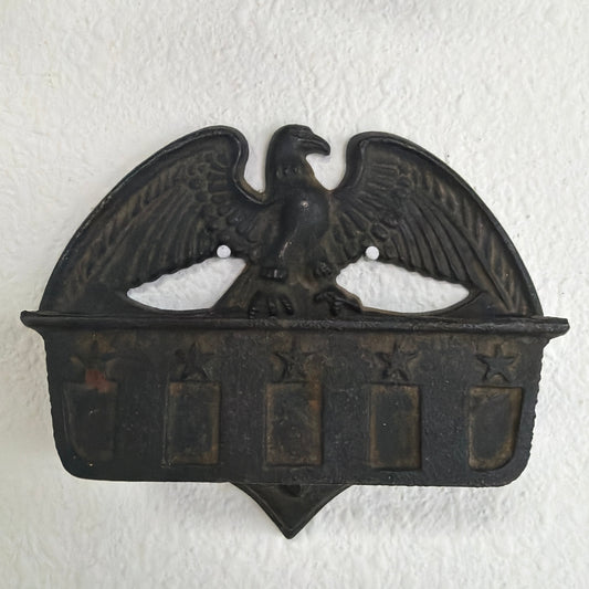 Vintage Cast Iron Wilton Eagle Match Safe