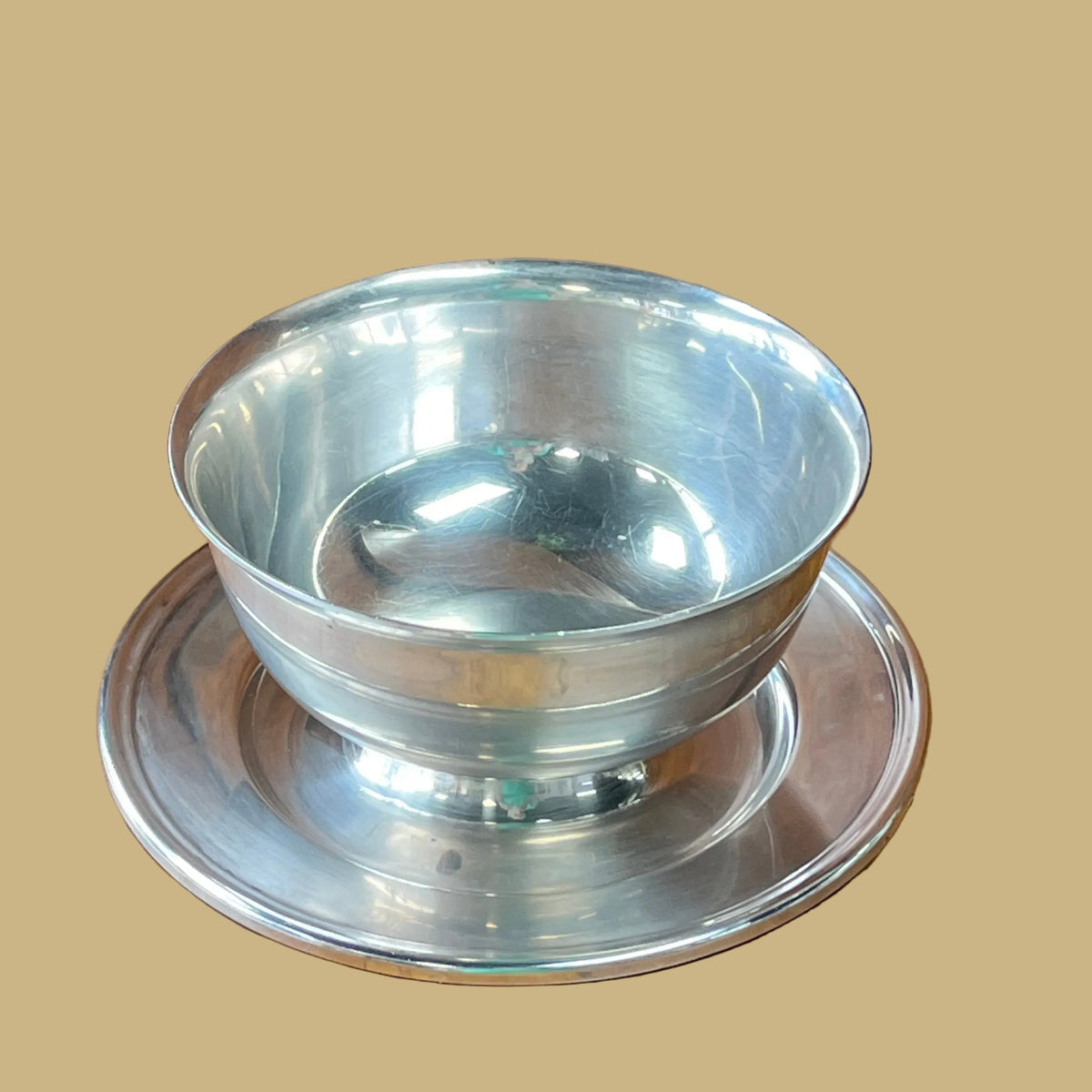 Silver Plated Bowl on Tray by Gorham