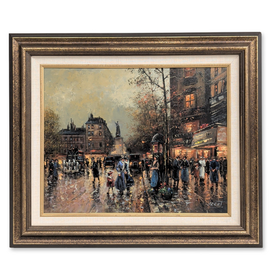 Karoly Szert (Hungarian b. 1955) Oil on Canvas, Parisian Street Scene, Signed