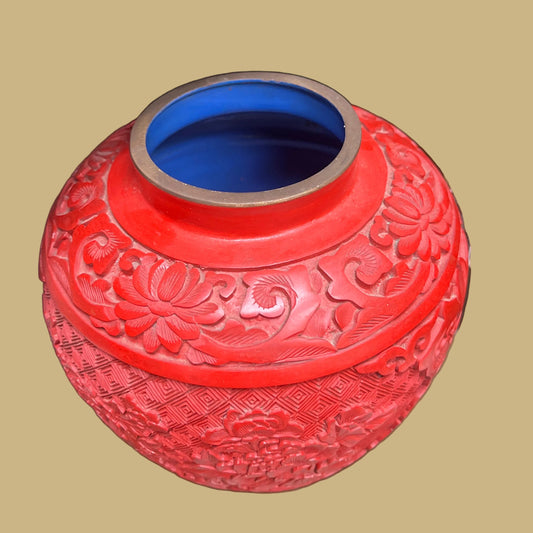 Chinese Cinnabar Ginger Jar
