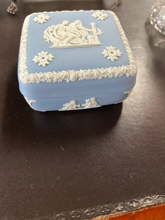 Wedgwood Blue Jasperware Trinket Box
