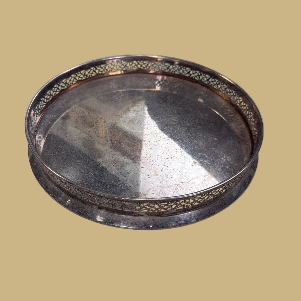 Round Silver-plated Tray
