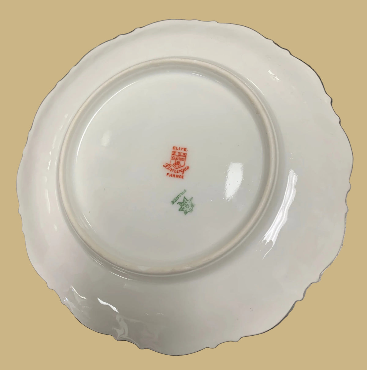 French Elite SM Limoges Plate