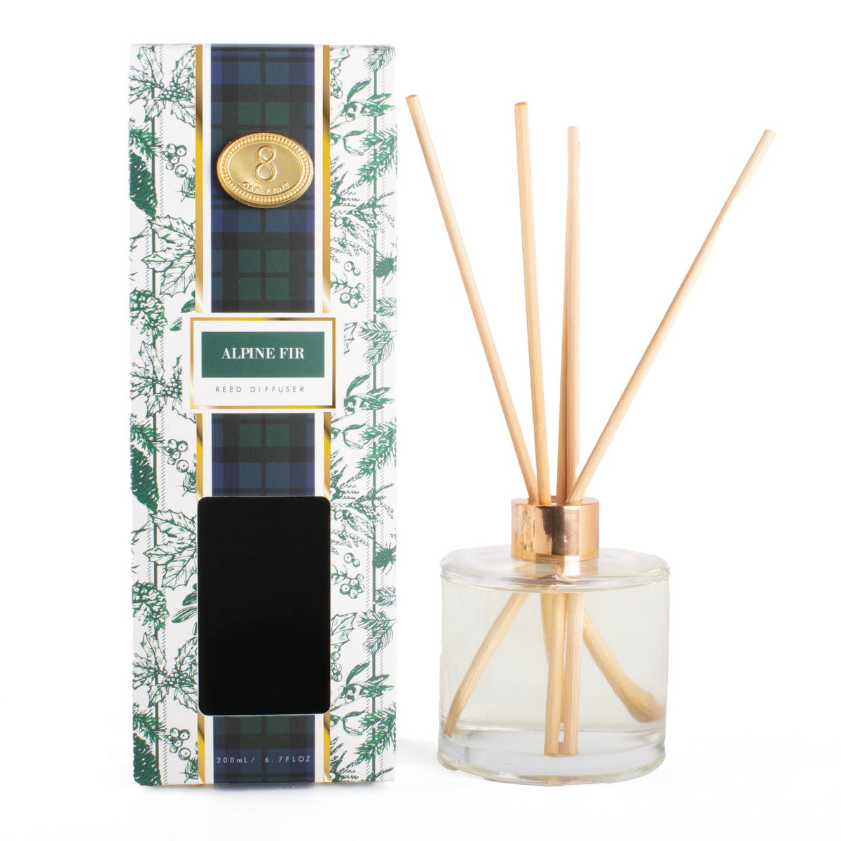 Alpine Fir Toile Reed Diffuser, 6.7oz