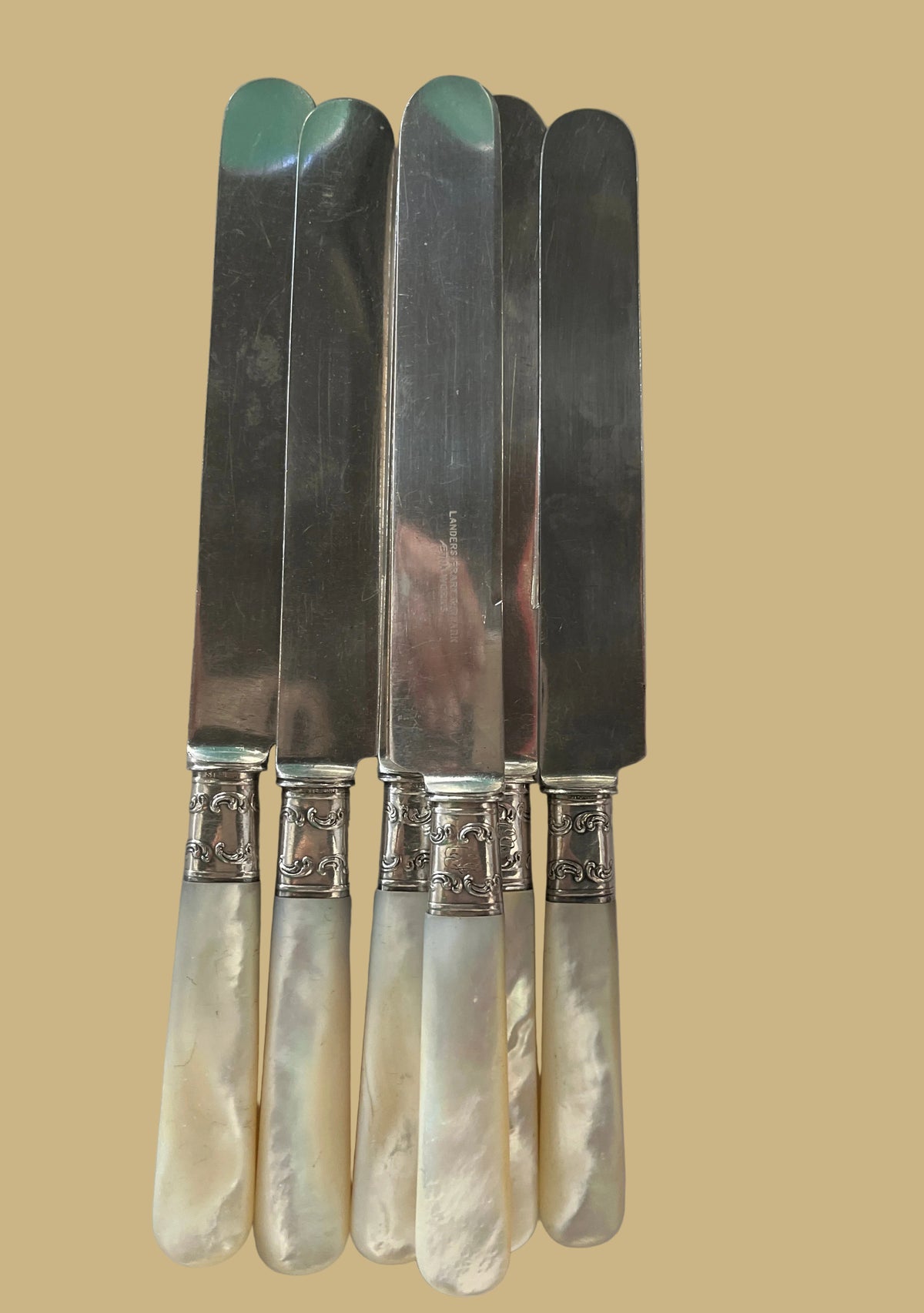 Landers, Frary & Clark Set of 6 Knives Monogrammed