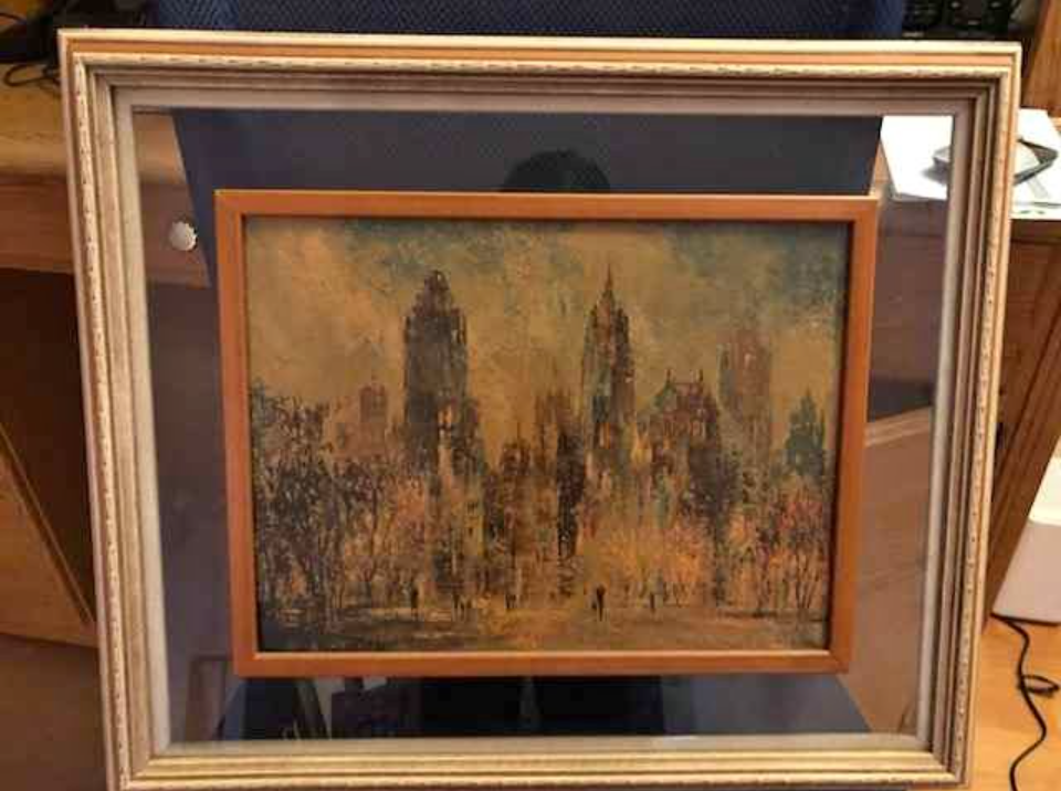 Mid-Century Impressionist NYC Skyline, ea. (oil & acrylic)