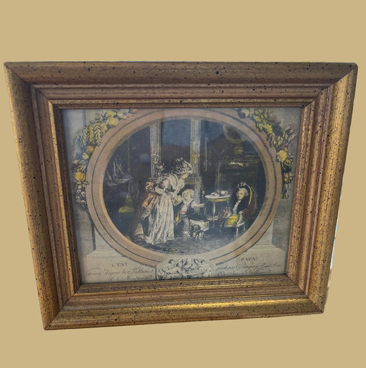 Small Fragonard Lithograph “C’Est Papa”