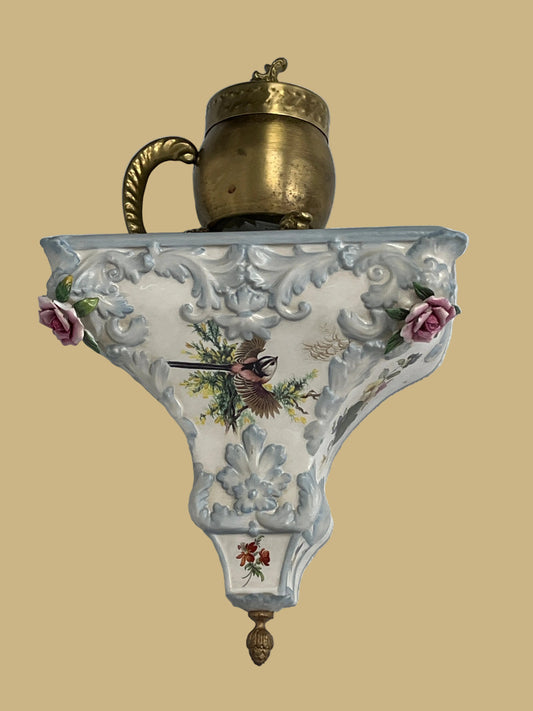 European Porcelain Wall Sconce-Pair