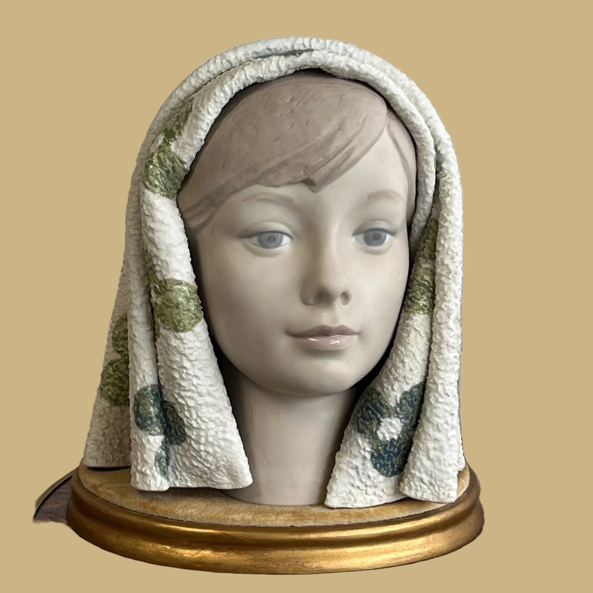 Rare Lladro 1969 Bisque Porcelain 'Cabeza' Girl's Head Bust