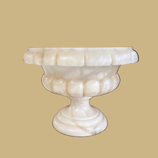Scalloped Alabaster Pedestal