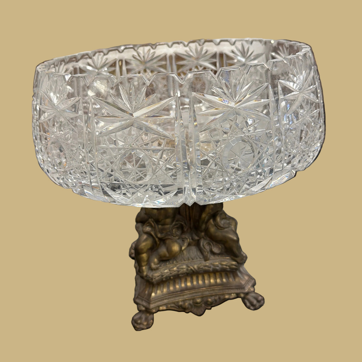 Oversized Crystal Compote Bowl