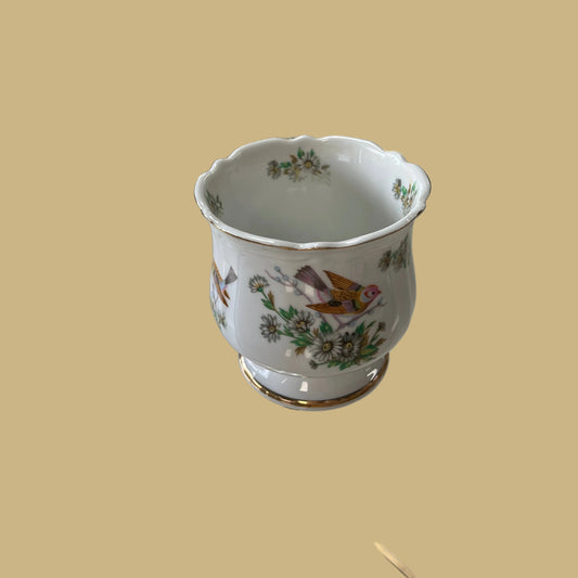 Ardalt Planter Decorated with Birds & Flowers