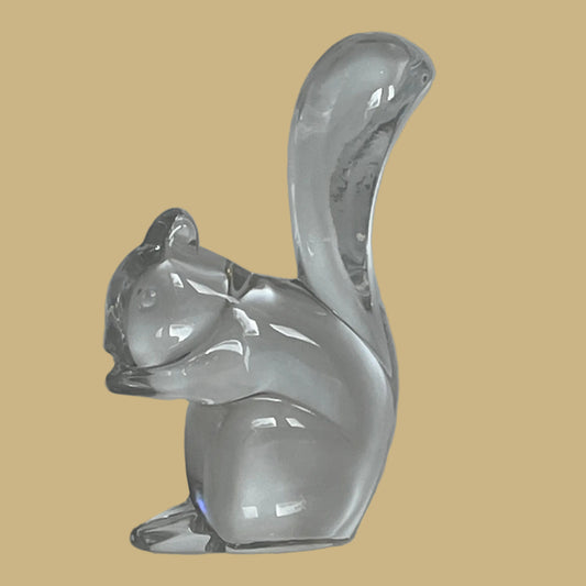 Baccarat Crystal Squirrel Figurane