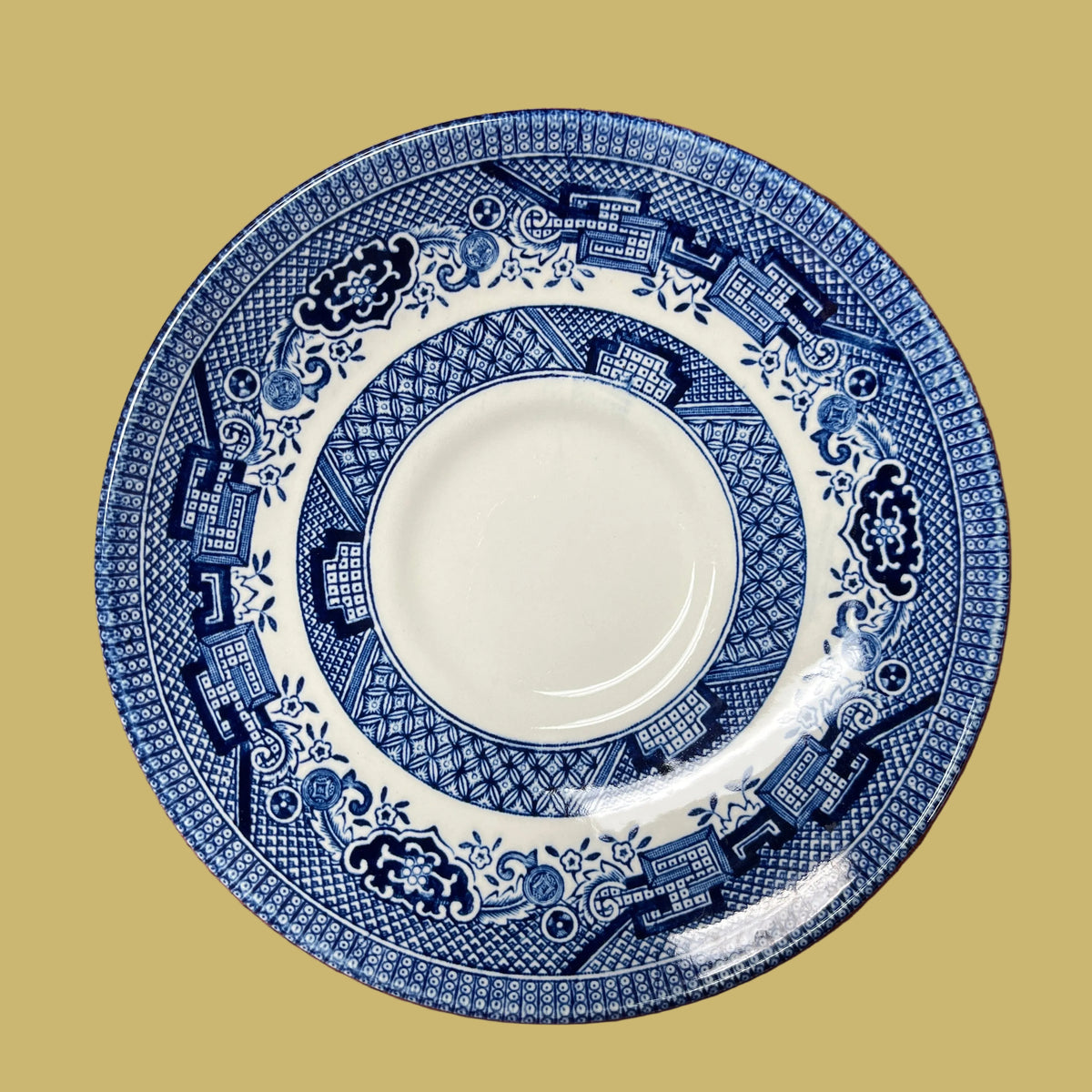 Blue & White Transferware Willow Pattern