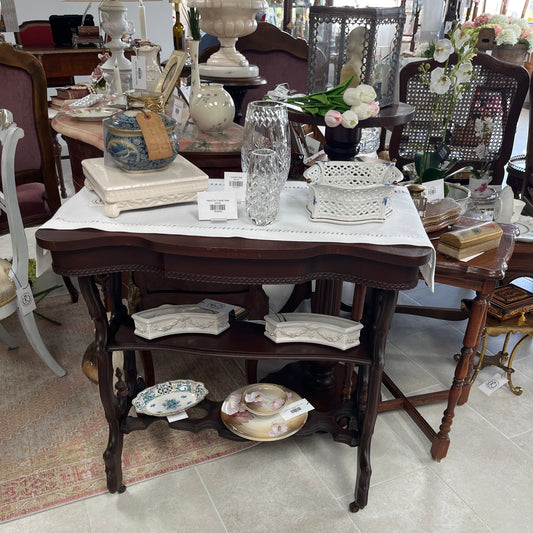 19th-century Victorian Carved Parlor Table