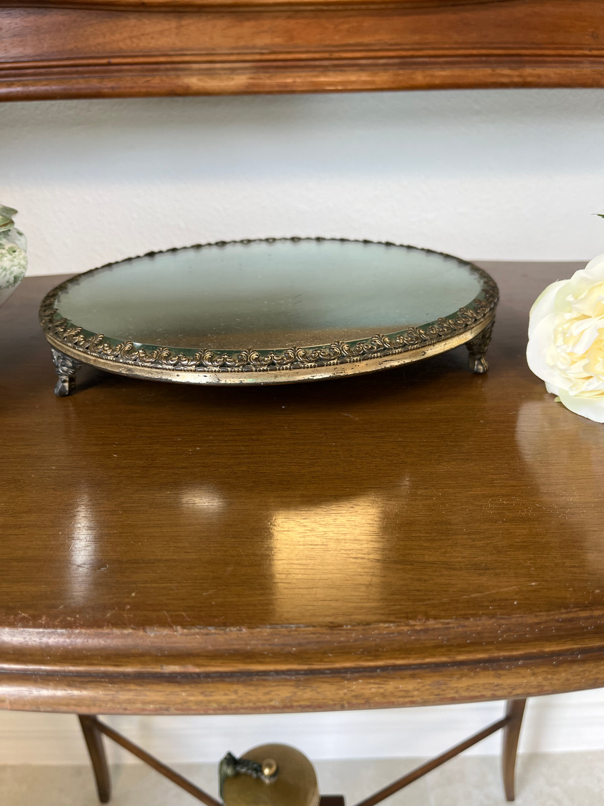 Antique Plateau Mirror Tray
