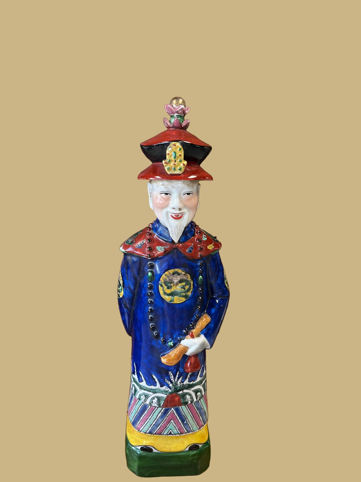 Chinese porcelain figurine of an Emperor
