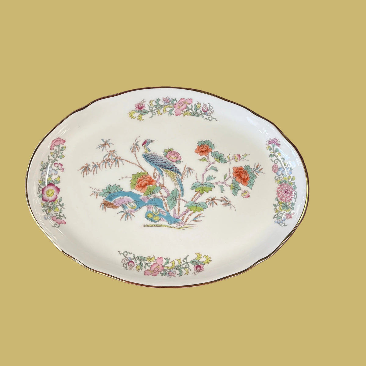 Vintage Wedgwood Kutani Crane Tray