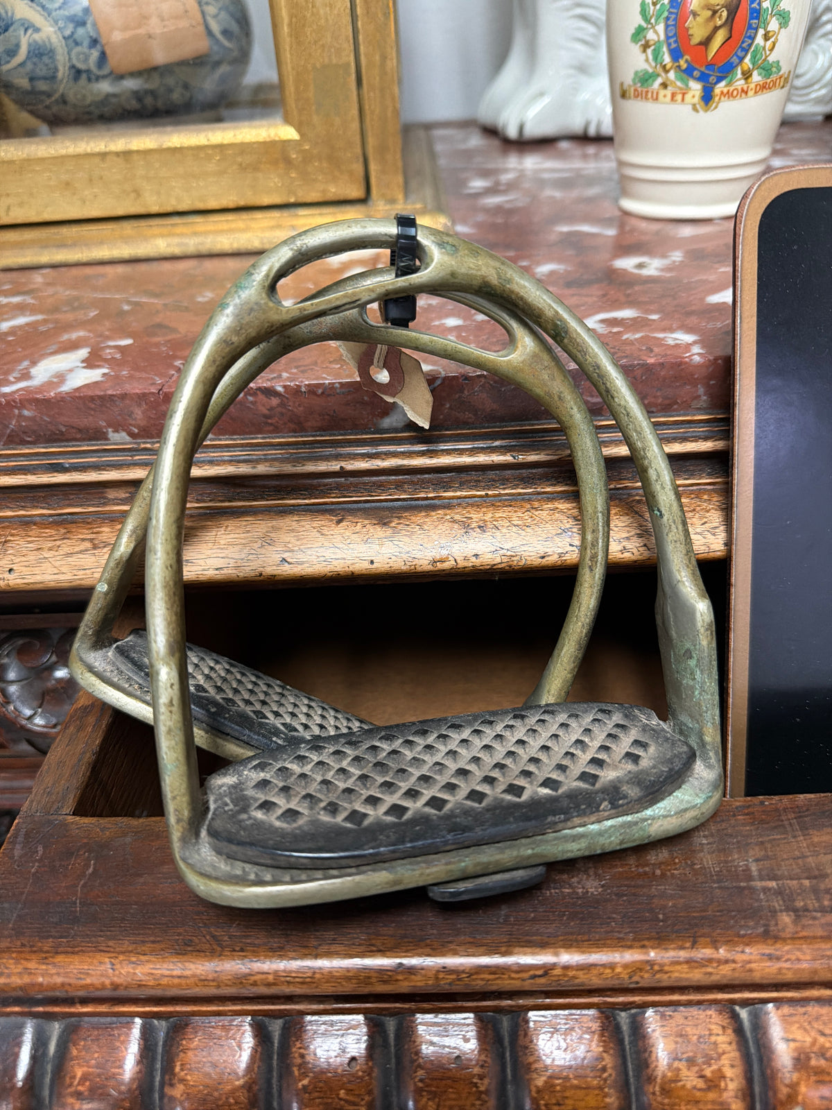 Vintage Iron Stirrups, Pair