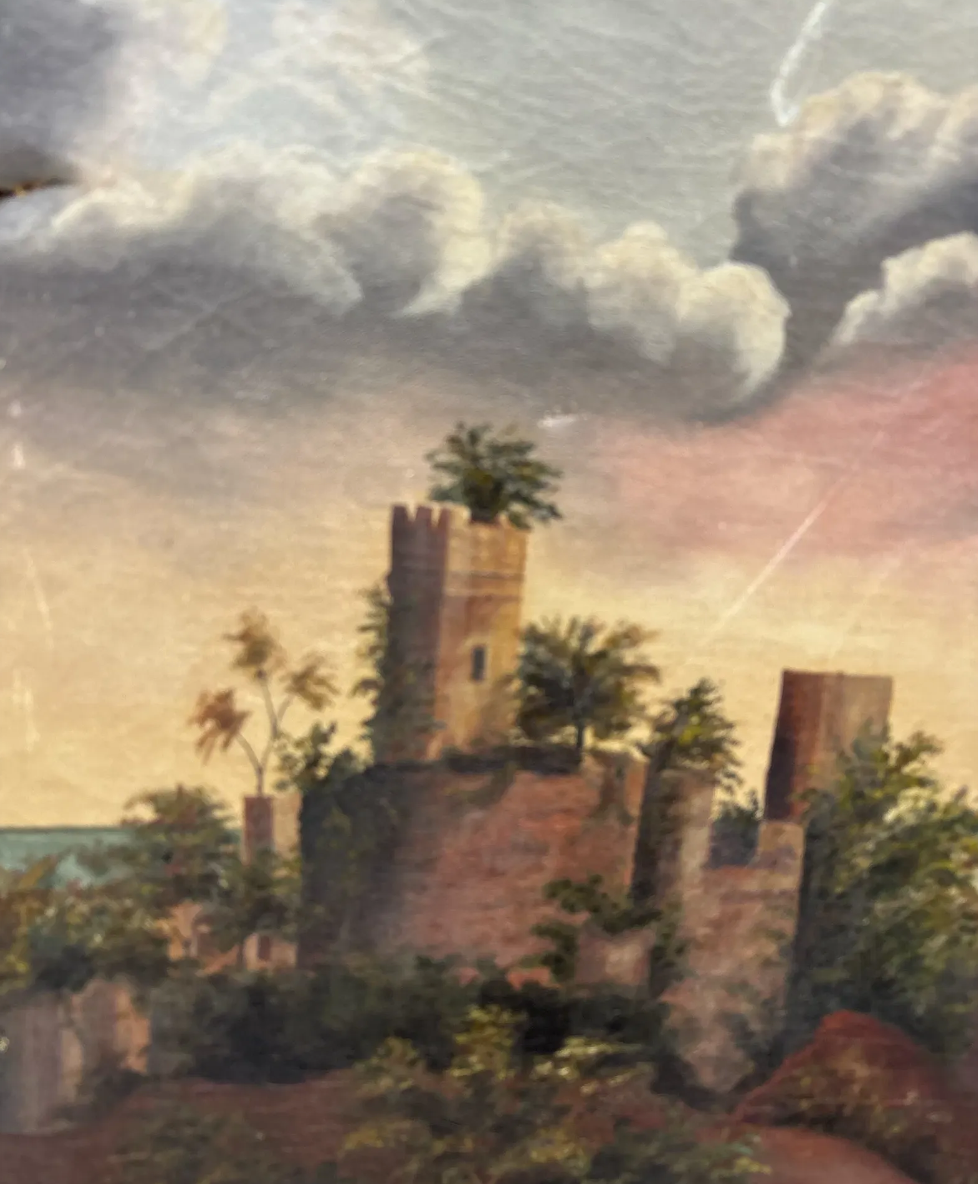 Antique 19th Century European Oil Painting