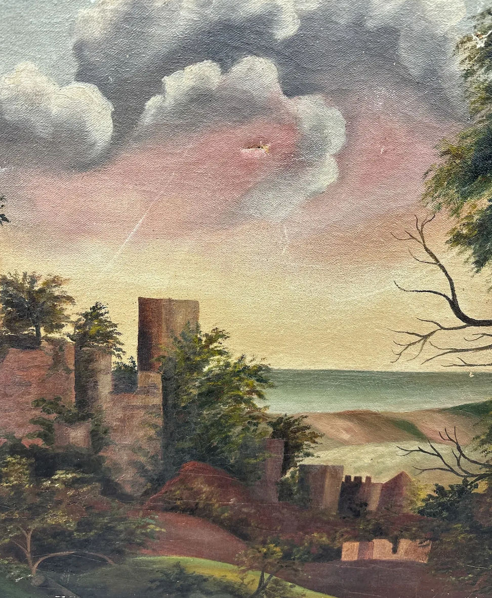 Antique 19th Century European Oil Painting