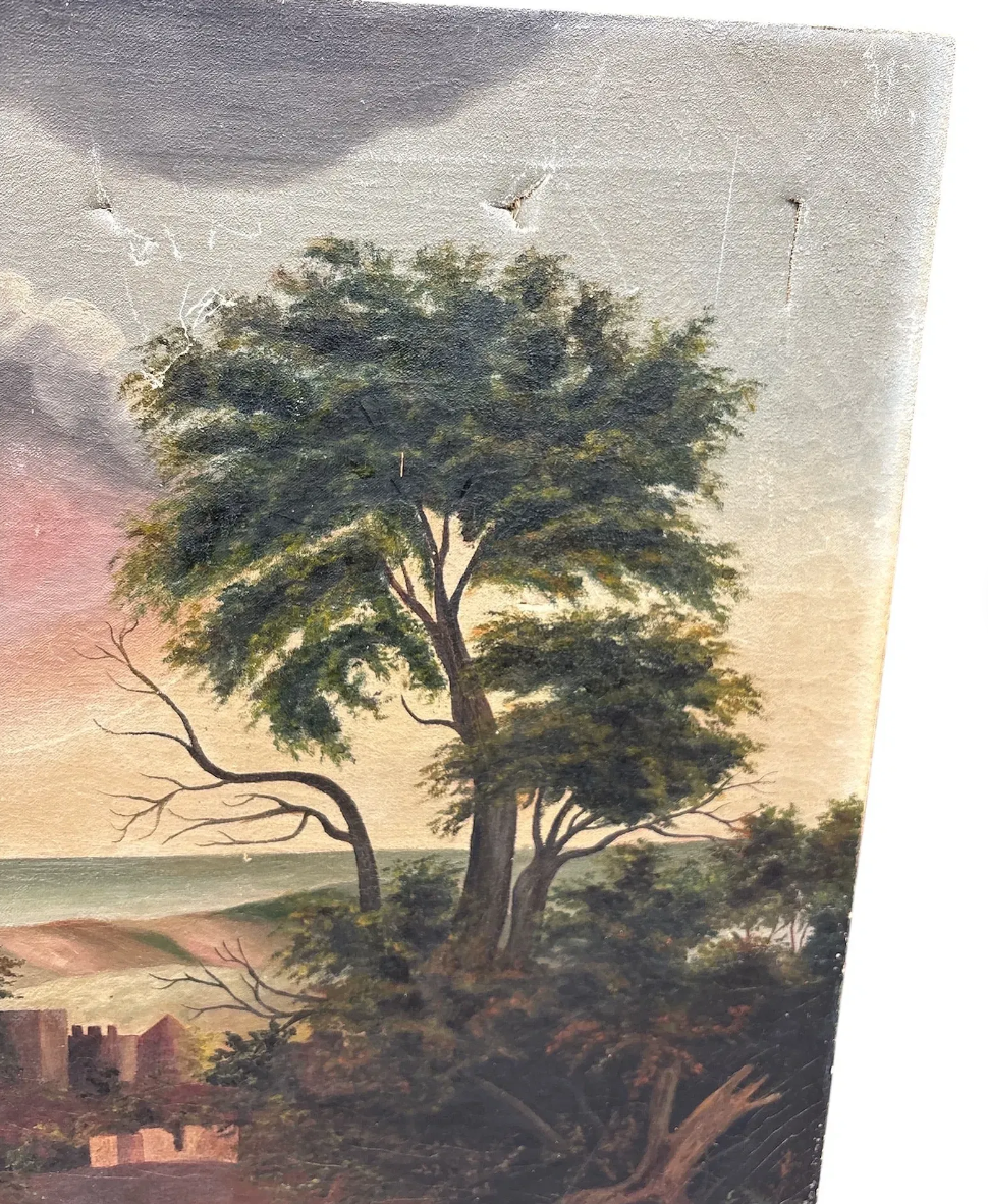 Antique 19th Century European Oil Painting