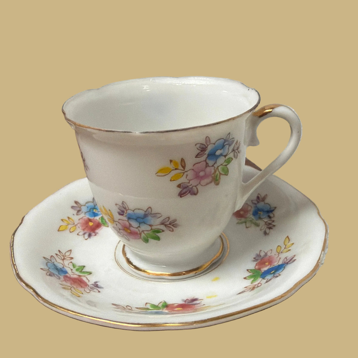 Demitasse Tea Cup & Saucer Set, Made in Japan