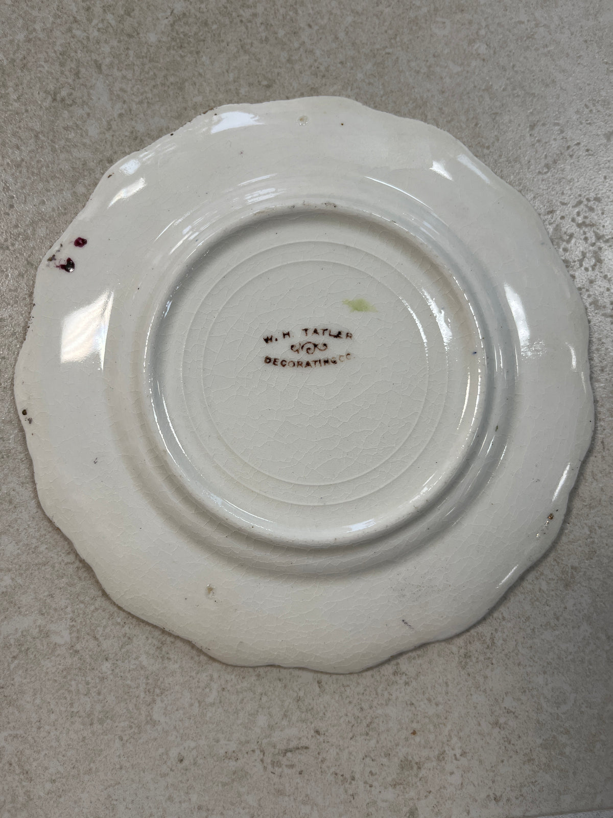 Circa 1910 W.H. Tatler Plate
