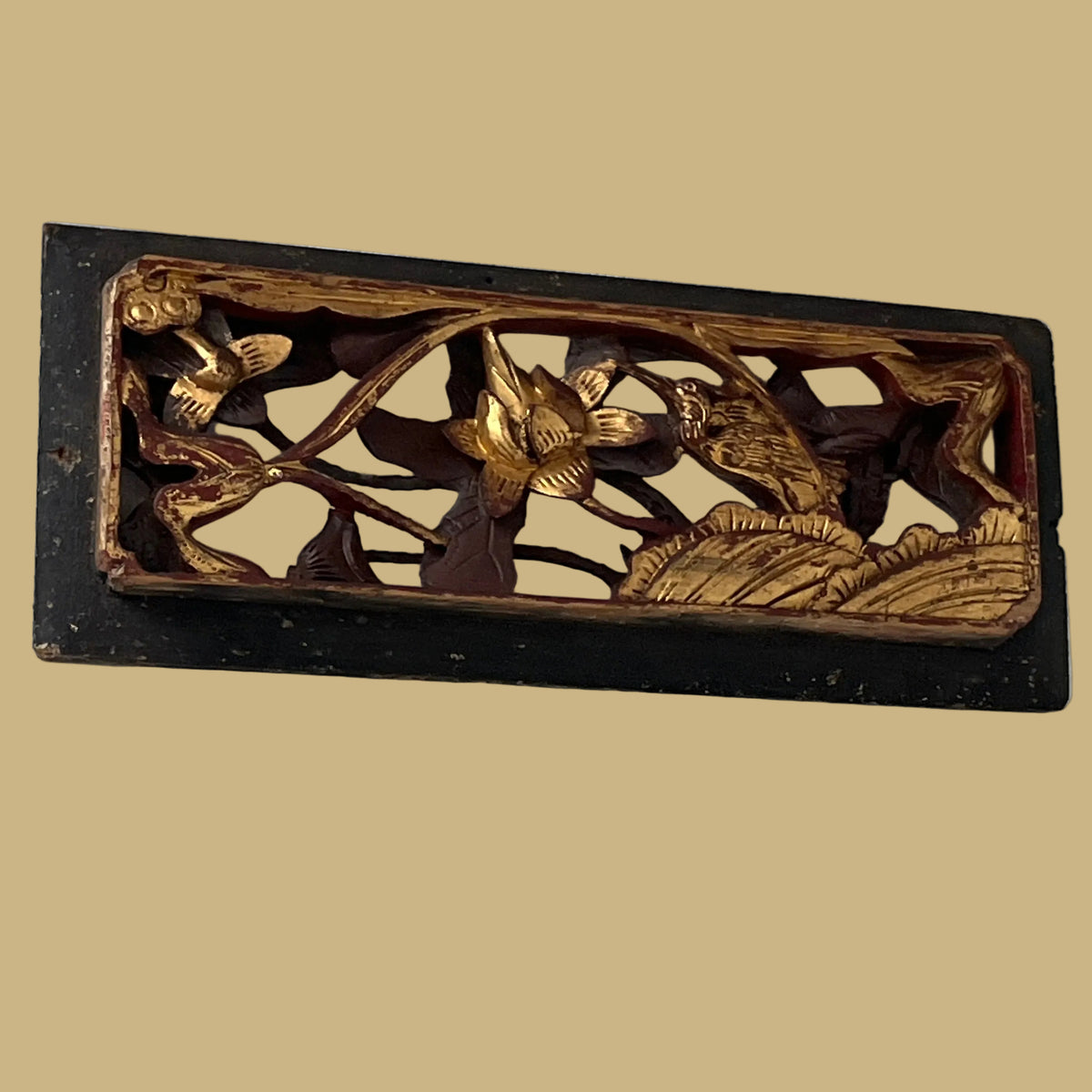 Chinese Carved Wood Panel