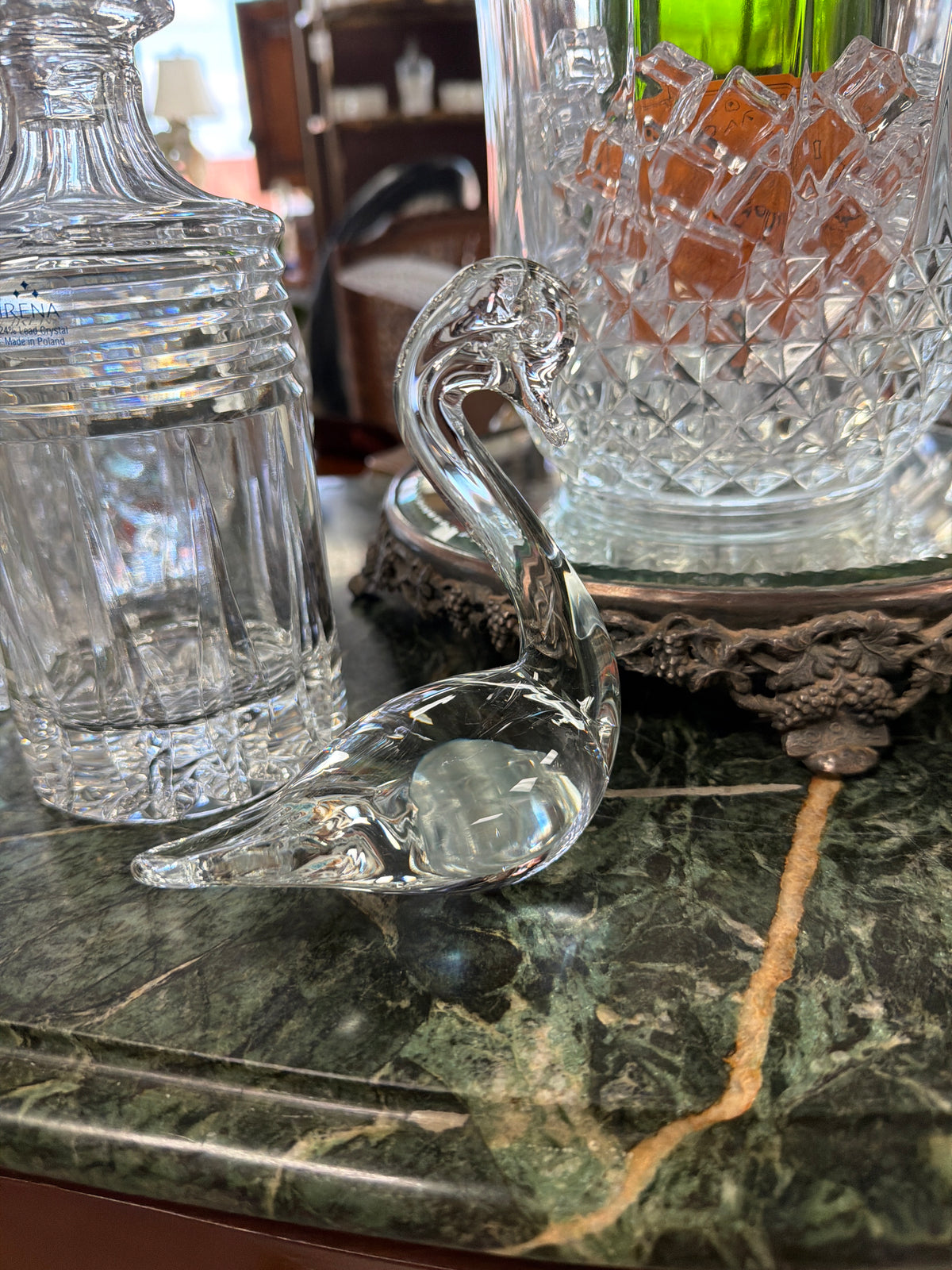 Crystal Swan Figurine