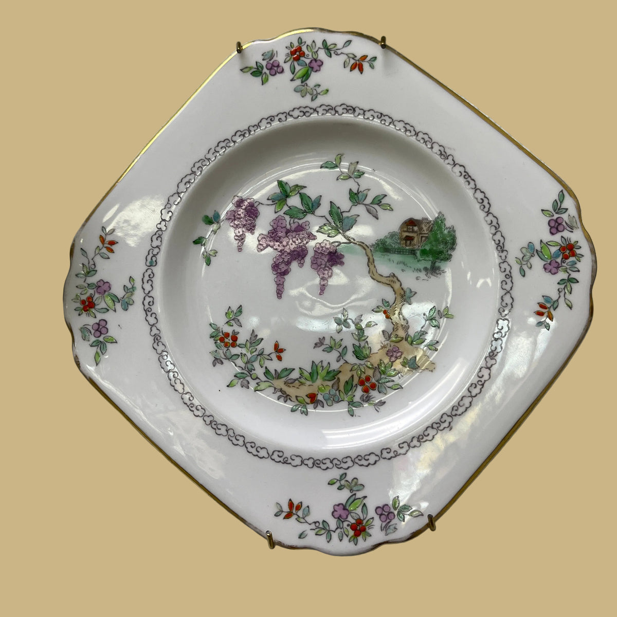 Vintage English Plant Tuscan Tea Plate