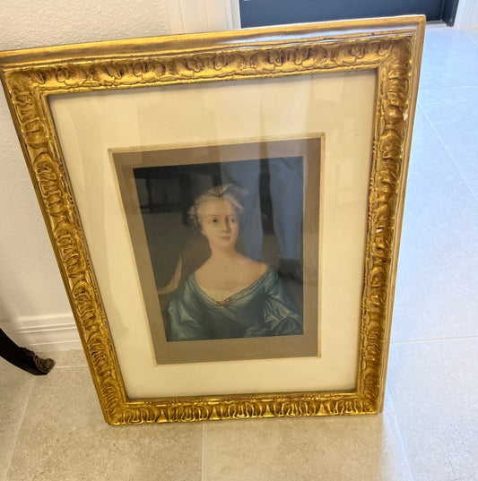Limited Edition Color Mezzotint Engraving of Louise Elizabeth de Bourbon by Will Henderson