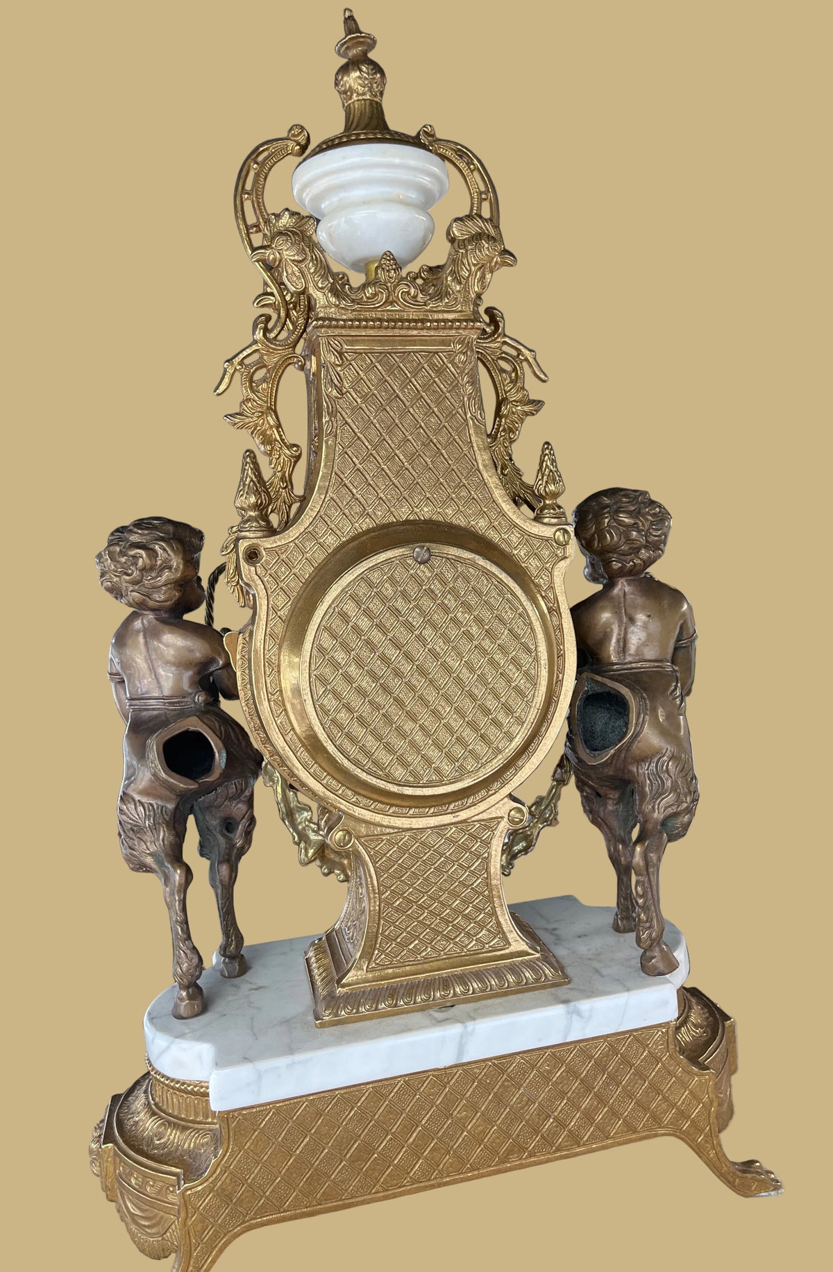 Imperial Mantle Clock w/Brass& Marble