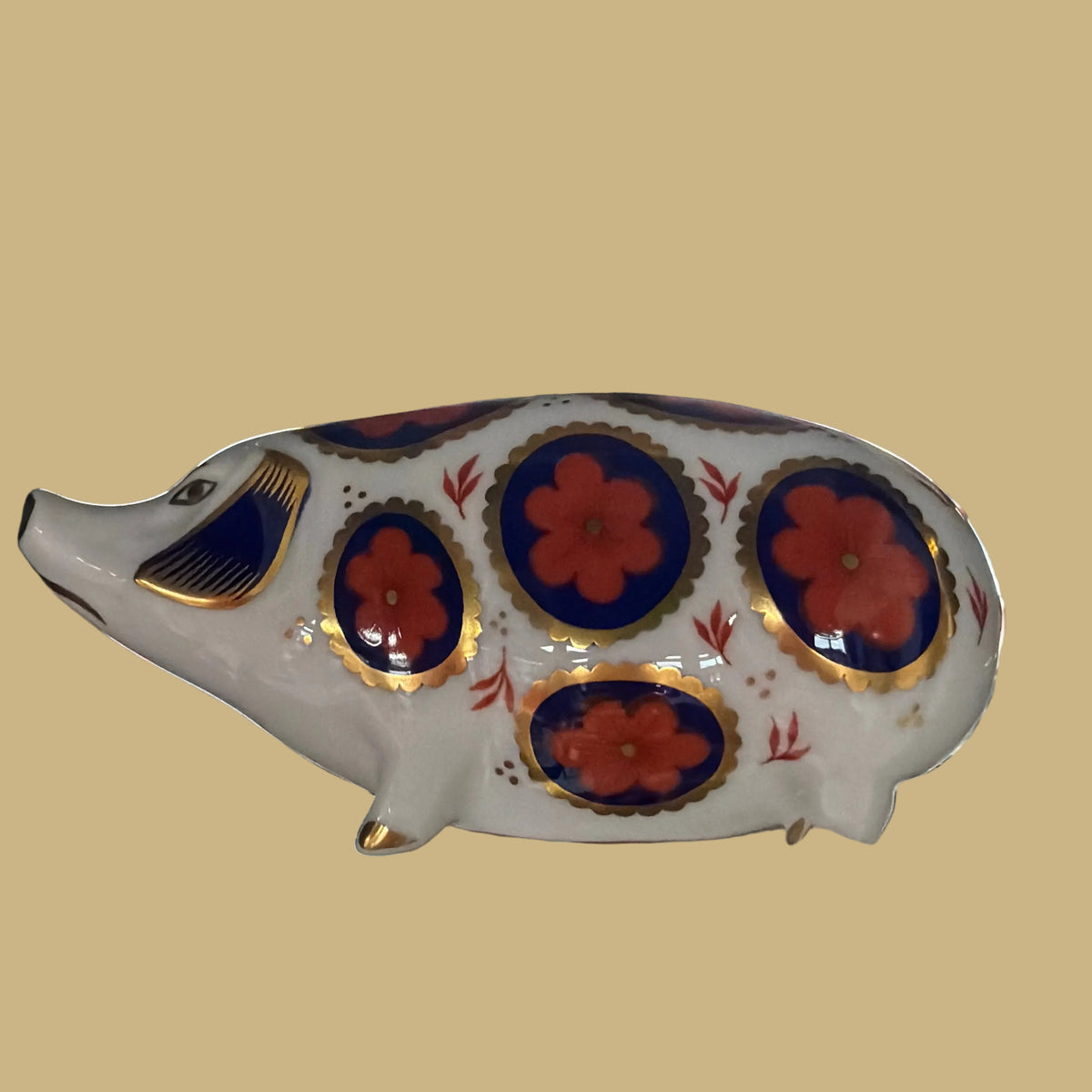 Royal Crown Derby Pig Paperweight
