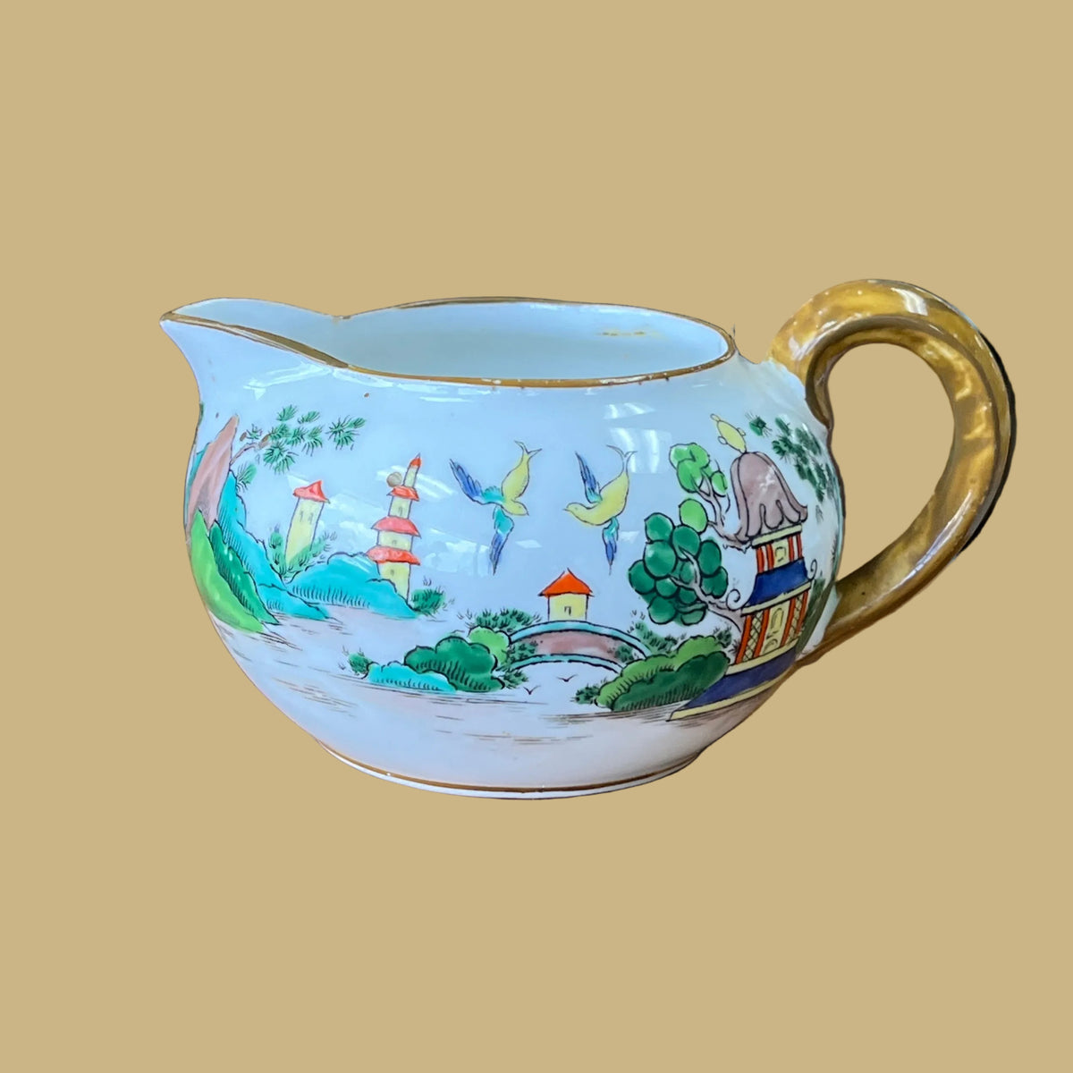 Crown Staffordshire 'Ye Olde Willow' Pattern Creamer