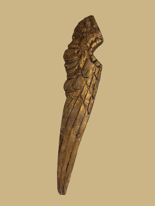 Antique Hand-carved Wooden Angel Wing Pair