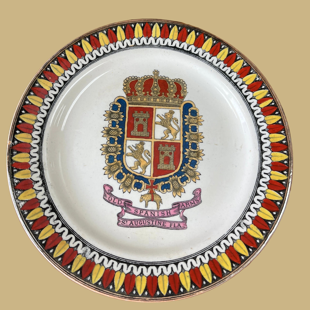 Antique Adams Tunstall St. Augustine Plate