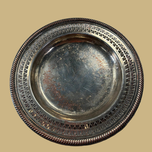 International Silver Co. Round Serving Tray, Small
