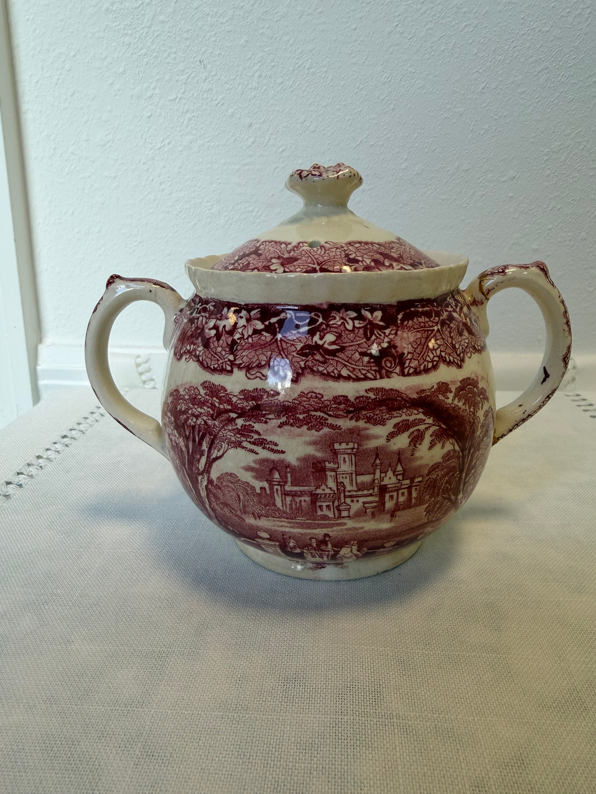 Antique Mason's Vista Transferware Ironstone Set of 3