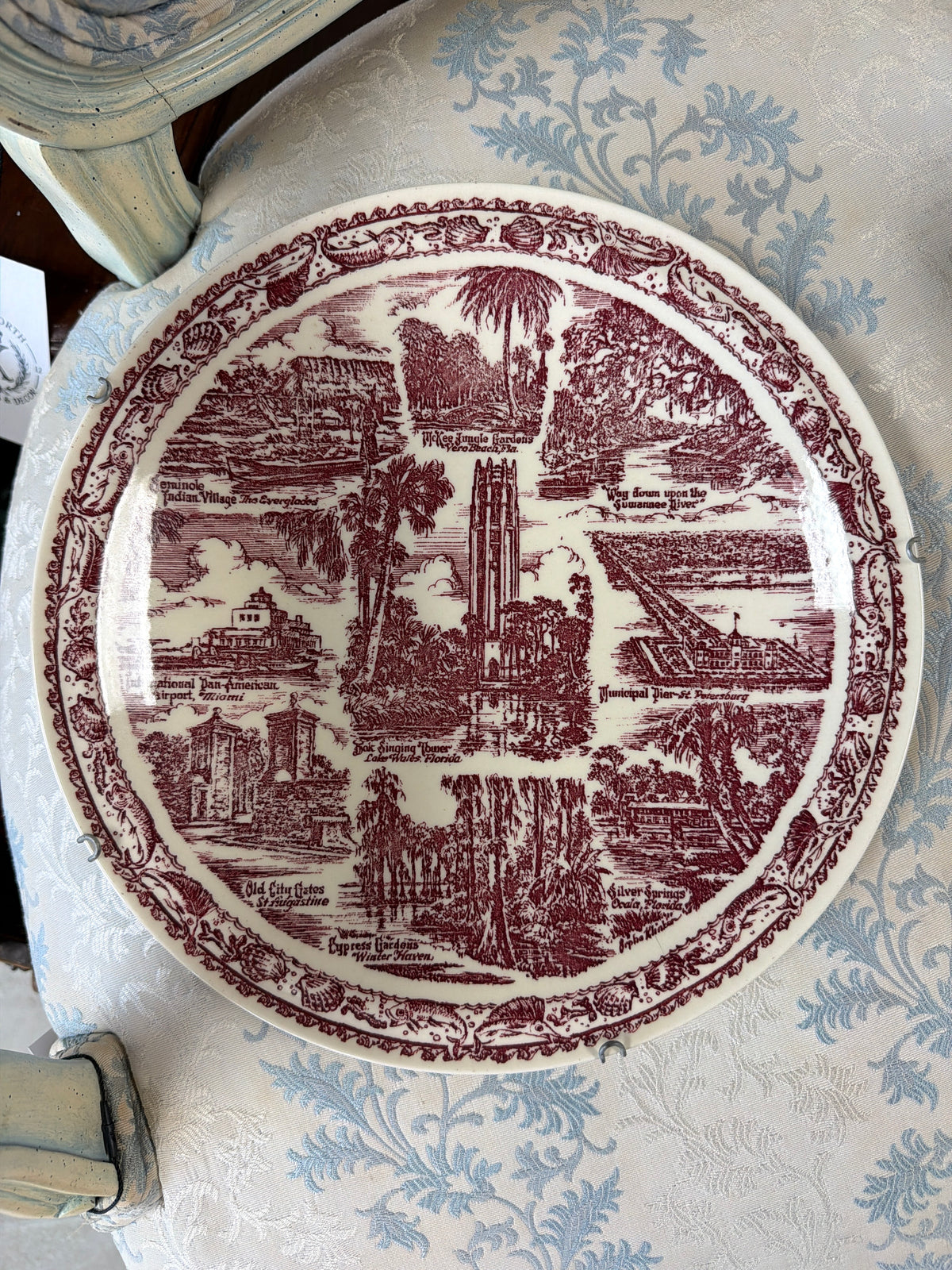 Florida Empire of The Sun Transferware Plate